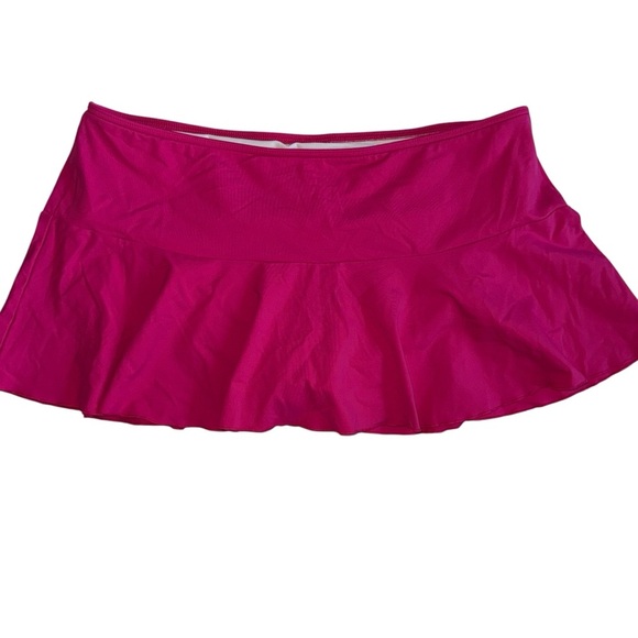 Lands’End Pink Ruffle Swim Skirt With Bottoms Sz 14 - Picture 1 of 15